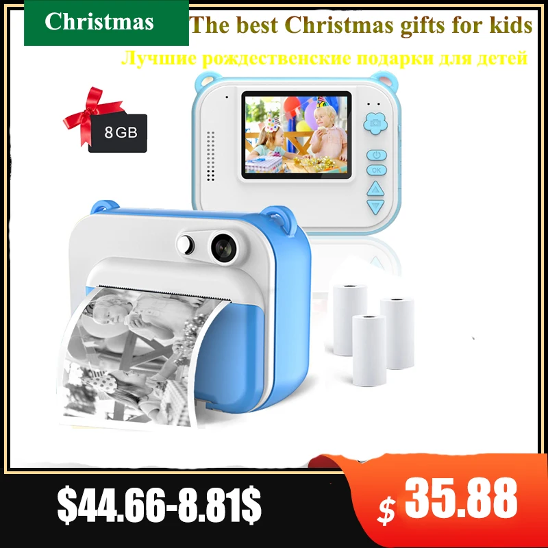Kid Camera Printer Children Instant Print For Kids Birthday Gift 2.0'' HD Video Photo Educational Toys | Электроника