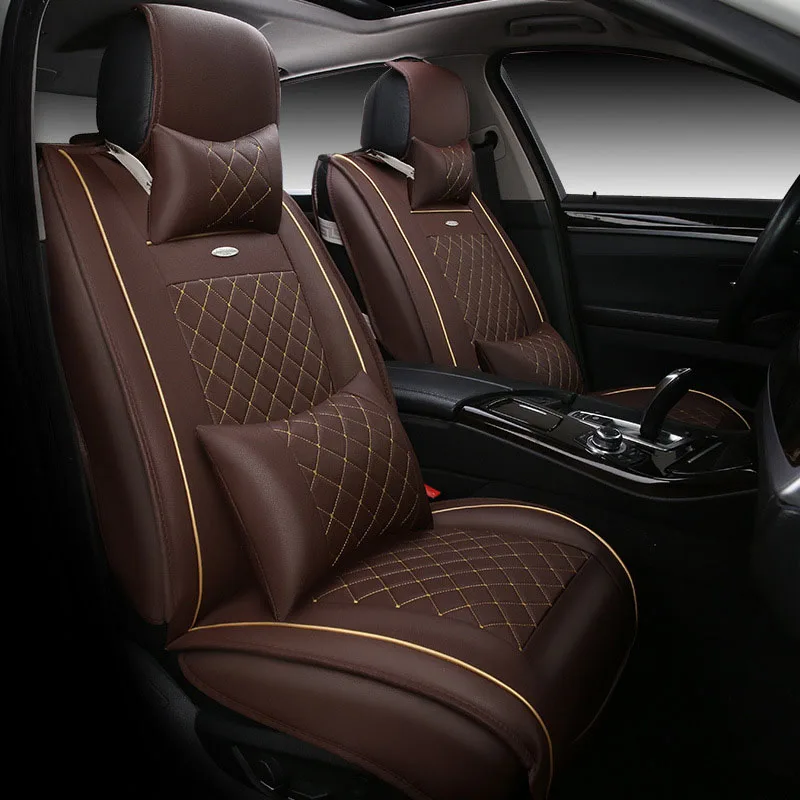 Luxus Leder Auto Sitzbezüge für Auto Sitzbezüge Für Volkswagen vw passat b5  6 polo golf 4 tiguan jetta t5 auto zubehör - AliExpress