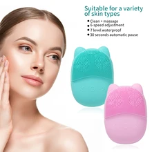 Новая мини-батарея, электрическая кисть для очистки дица, инструмент для спа-массажа лица, глубокая пора, водостойкая красота, Мягкая глубокая очистка лица, бруше