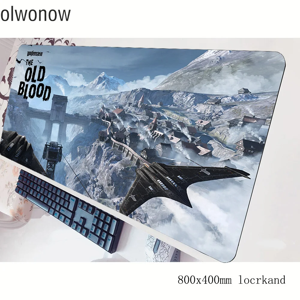 Wolfenstein Mouse Pad Gamer Di Alta Qualità 80X40Cm Gaming Mousepad Notbook Tappetino Hd Stampa Padmouse Pc Gamer Tappeti Gamepad