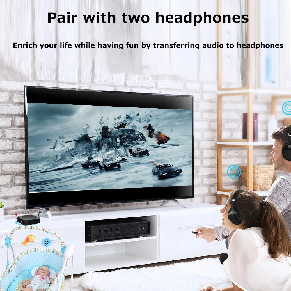 JINSERTA Bluetooth Receiver Transmitter aptX 3 5mm Jack Aux Wireless Adapter Music for TV Car Headphone Bluetooth Audio Receiver