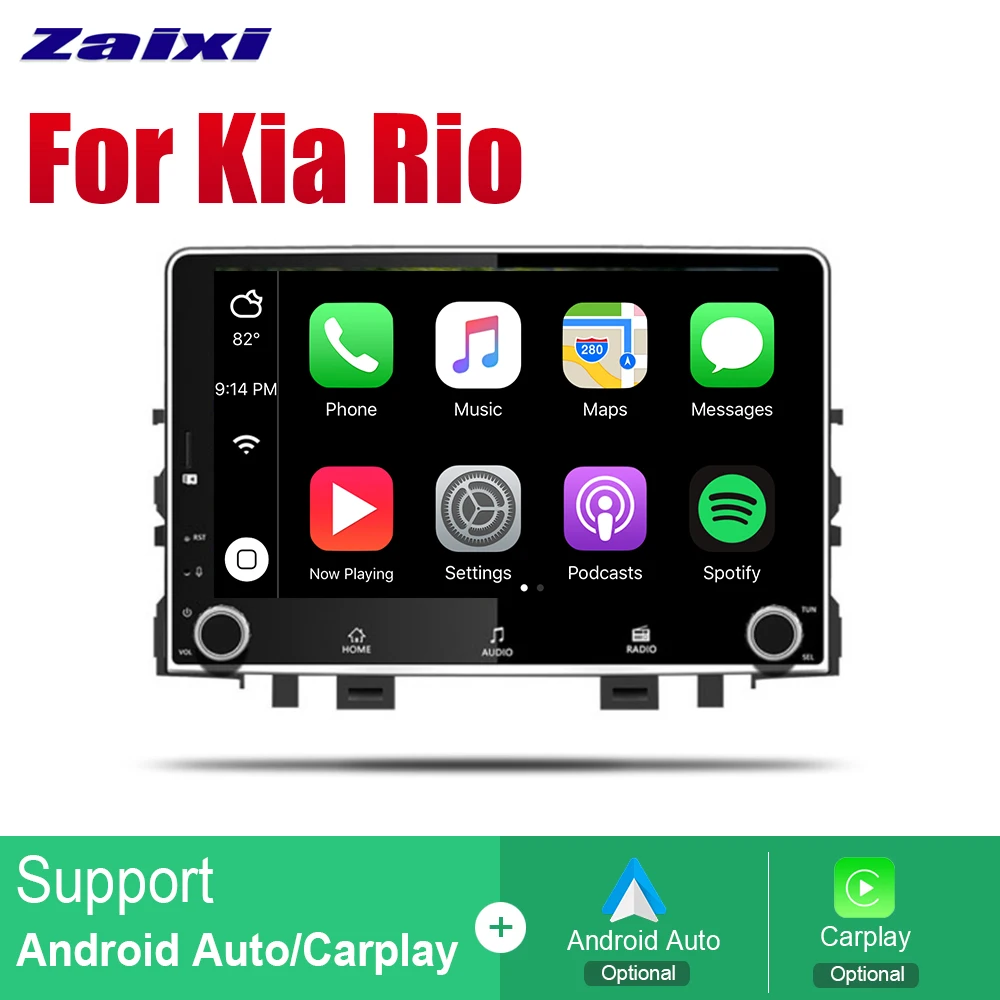 Flash Deal ZaiXi Android Car Radio Stereo GPS Navigation For Kia Rio 2017~2018 Bluetooth wifi 2din Car Radio Stereo Multimedia Player Audio 3