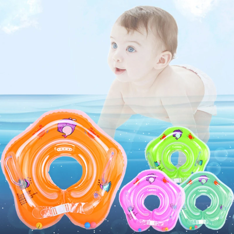 Anillo de cuello para bebé, accesorios de natación, tubo de seguridad infantil, flotador circular para baño, boya inflable para recién nacido