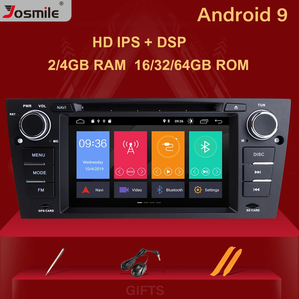 IPS DSP 8 Core 4GB 64G 1 Din Android 9.0 Car Radio For BMW E90/E91/E92/E93 Multimedia Player Naviga