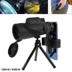 Powerful Monocular Camping Telescope for Smartphone 40X60 Military Spyglass Zoom HD Hunting Optics Scope Binoculars Night Vision