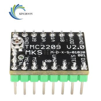 

10Pcs MKS TMC2209 2209 Stepper Motor Driver SKR V2.0 GEN StepStick 3d printer parts 2.5A UART ultra silent For SGen_L Robin Nano