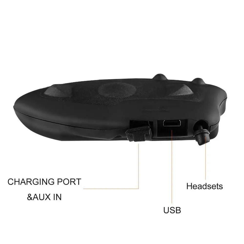 Черный Прочный BTX1 мотоциклетный шлем гарнитура домофон Hands-free Interphone FM Rider-to-Passanger домофон