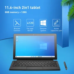PiPO – tablette de 128 pouces, avec processeur Intel Gemini lake N4120, Quad Core, 8 go de ram, 11.6 go de rom, câble OTG, stylet de clavier, 1920x1080 