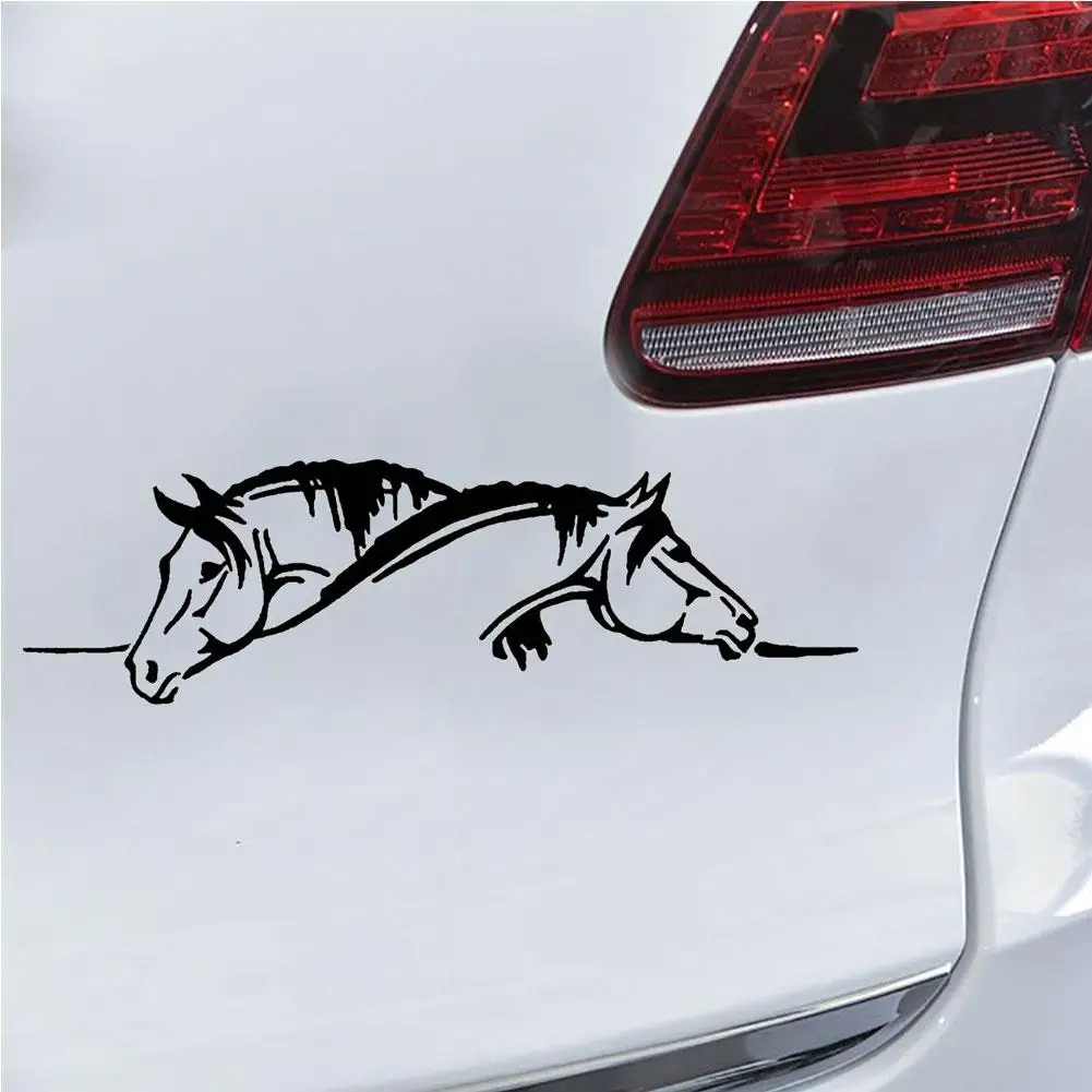 

Car Sticker Double Horse Car-Styling Vehicle Body Window Reflective Decals Sticker Decoration Auto Tuning Styling