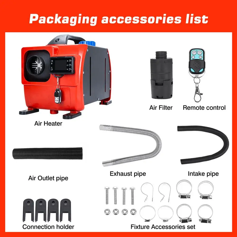 

All In One 12V 8KW Car Diesels Air Parking Heater With LCD Key Switch+Remote+Silencer