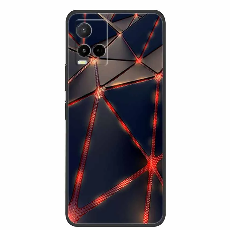 BAIDIYU Cover Per Vivo Y33s: Custodia Protettiva TPU+PC Con Staffa Integrata – Rossa