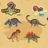 4pcs 4D stereoscopic assembly dinosaur egg piece and insert dinosaur Dinosaur simulation model toy Educational toys for children 3