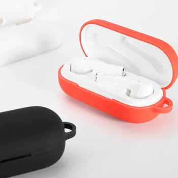 

Silicone Protective Cover For Honor FlyPods 3 Protective Case for FlyPods3 Headphone with Hook Cartoon pendant Cute Keychain