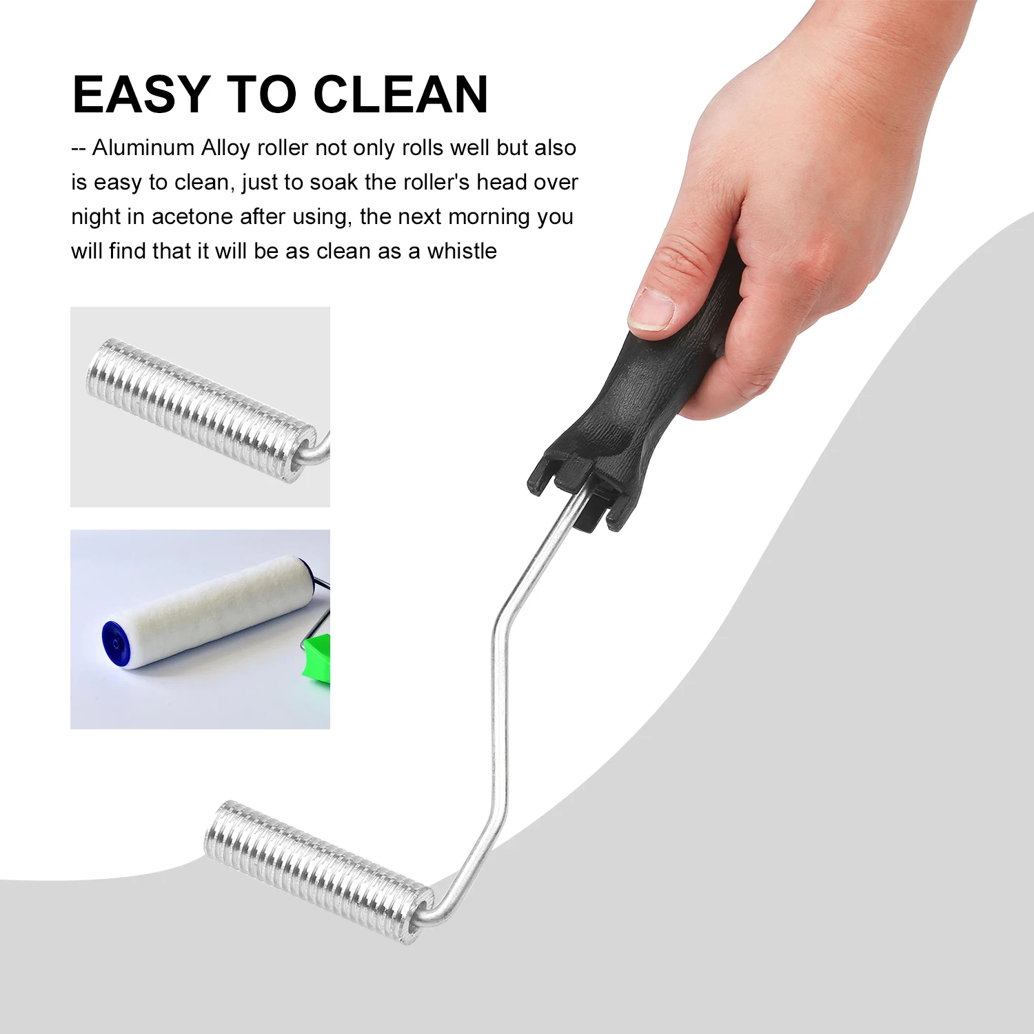 Roller Tools Kit 3pcs Fiberglass Bubble Paddle Tool Laminating Paint Roller Kit For Mold Resin Fiberglass Resin Tub