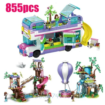 

NEW Friends Series Blocks Friendship Bus Compatible Lepining 41395 Friends Building Blocks Bricks Christmas Toys for Girl Kid