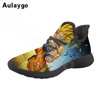 

Aulaygo Dragon Ball Color Saiyan Son Goku Pattern Kids Sneakers Boys Flywoven Shoes Running Casual Children Boy Sport Mesh Flats
