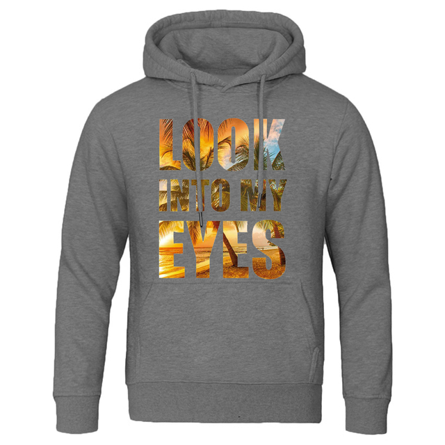 trend 2020 spring autumn hooded hoodie look into my eyes fashion print slim fit tracksuits windproof sweatshirt hip hop tops