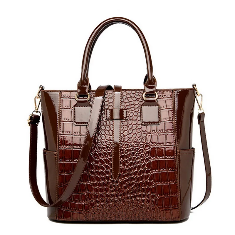 Patent Leather Ladies Hand Bags Purse Luxury Handbags Women Shoulder Designer Alligator Tote Crossbody Bolsas De Mujer 2020 | Багаж и