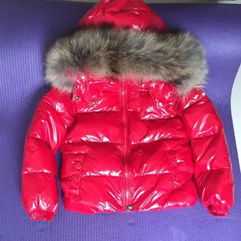 

Kids Winter Down Jacket Natural Fur Collar Toddler Clothing Children 90% Duck Down Warm Outerwear Baby Boys Girls Snow Coat