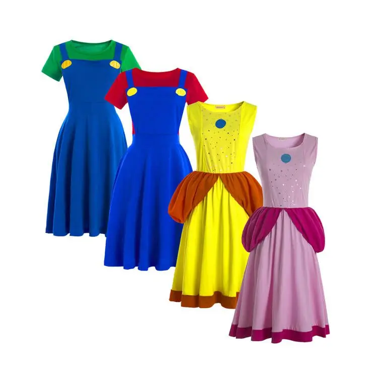 ELSA-M] Adulte maman princesse robe minnie maman et moi correspondant  famille cosplay robe de princesse des femmes