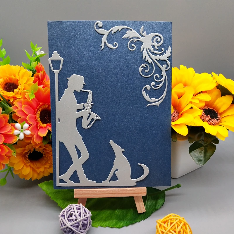 

flower dog music light human new Metal Cutting Dies for decoration card DIY Scrapbooking stencil Paper Craft Album template Dies