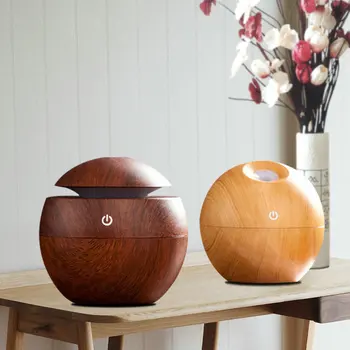 

Mini Atomizing Humidifier Household Creative Wood Grain Small Mushroom USB Desktop Mute Aroma Diffuser Air Humidifier
