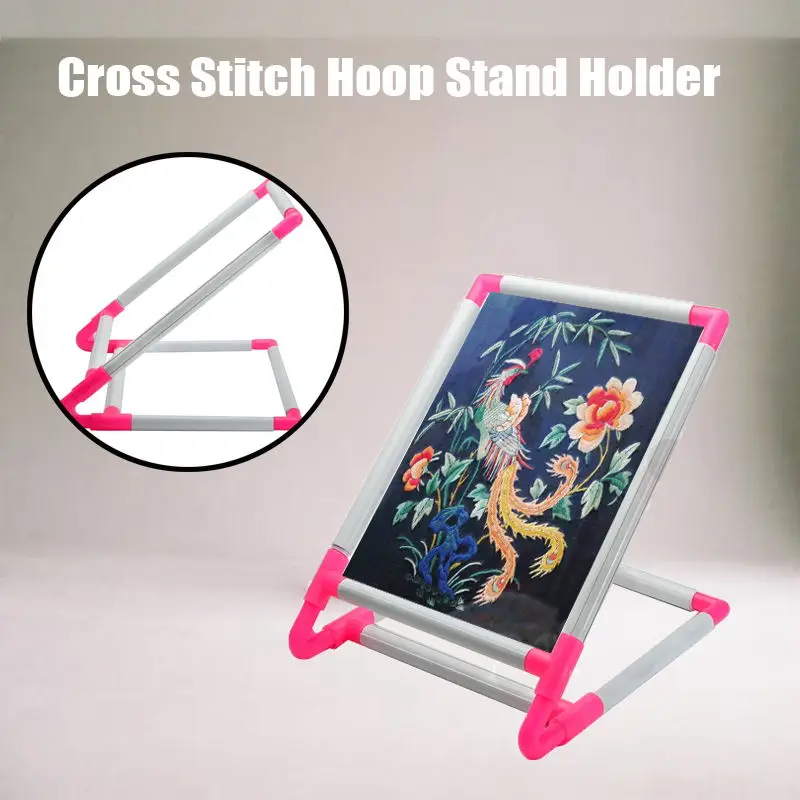 Tanie 1Pc haft ramki praktyczne uniwersalny klip z tworzywa sztucznego Cross Stitch obręcz stojak wspornik do uchwytu Rack DIY Craft ręczne narzędzie