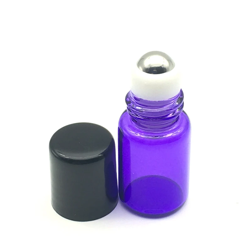 10pcs Perfume Sample 2ml Blue Roller Glass Bottle for Essential Oil Refillable Roll On Bottle Free Shipping