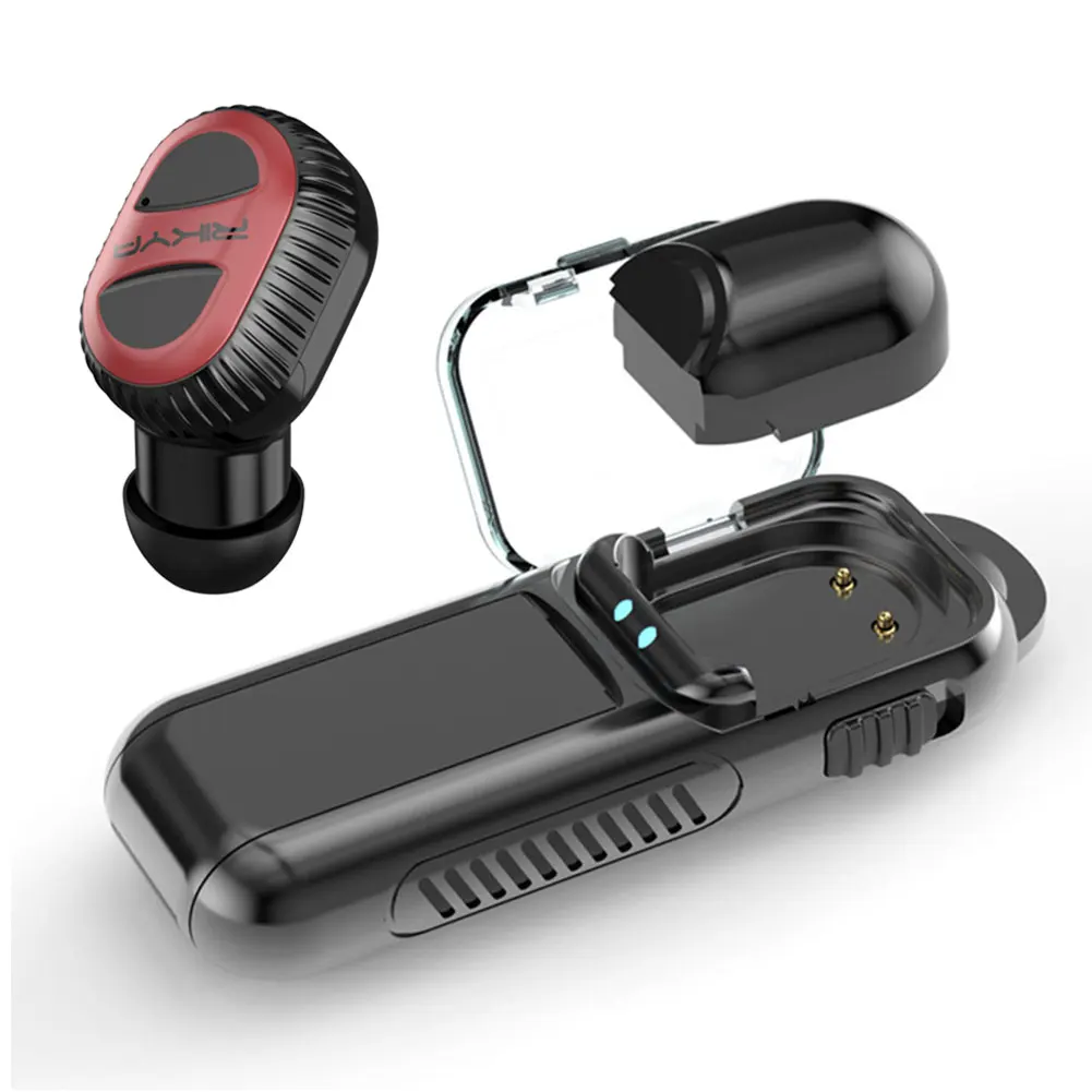 Мини Q беспроводные Bluetooth наушники в ухо Спорт с микрофоном гарнитура вкладыши для iPhone 7 8 X для samsung huawei Android - Цвет: black red