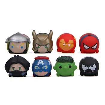 

8pcs/lot Avengers Super Heroes figure Toys PVC American Captain Spiderman Ironman Action Figures Models Toys Children Gifts