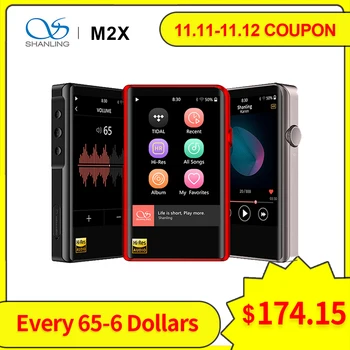 

SHANLING M2x Bluetooth Portable Hi-Res Music Player MP3 AK4490EQ balanced output support LDAC/Qualcomm aptX/AAC WiFi