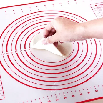 

Non-Stick Silicone Baking Mat Sheet for Dough Rolling Foundant Non-Slip Kneading Mat with Measurements Cooking Pad Kitchen Tool