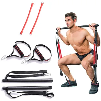 

Portable A6 piece set resistance band suit yoga fitness band rubber ring tube band gym resistance band Pilates fitness equipment