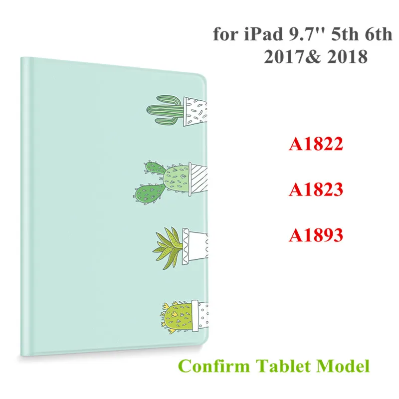 Для iPad цветной принт планшет кожаный чехол для iPad 3D рельефный защитный чехол умный чехол s - Цвет: iPad 9.7 2017 2018