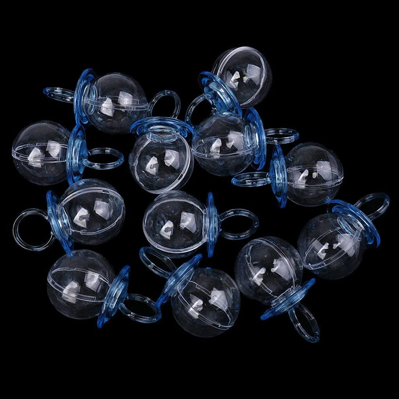 Hot-50pcs мини соска пластиковый стол конфетти для детского душа-синий