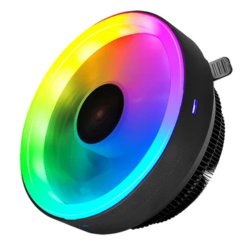 

COOLMOON RGB CPU Cooler, Silent Down-Pressure LED CPU Fan Suitable for and ADM PC Processor Desktop Cooler