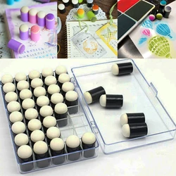 Esponjas para dedos con estuche de almacenamiento, paquete de 40 esponjas para dibujar, pintar, estampar, hacer tarjetas