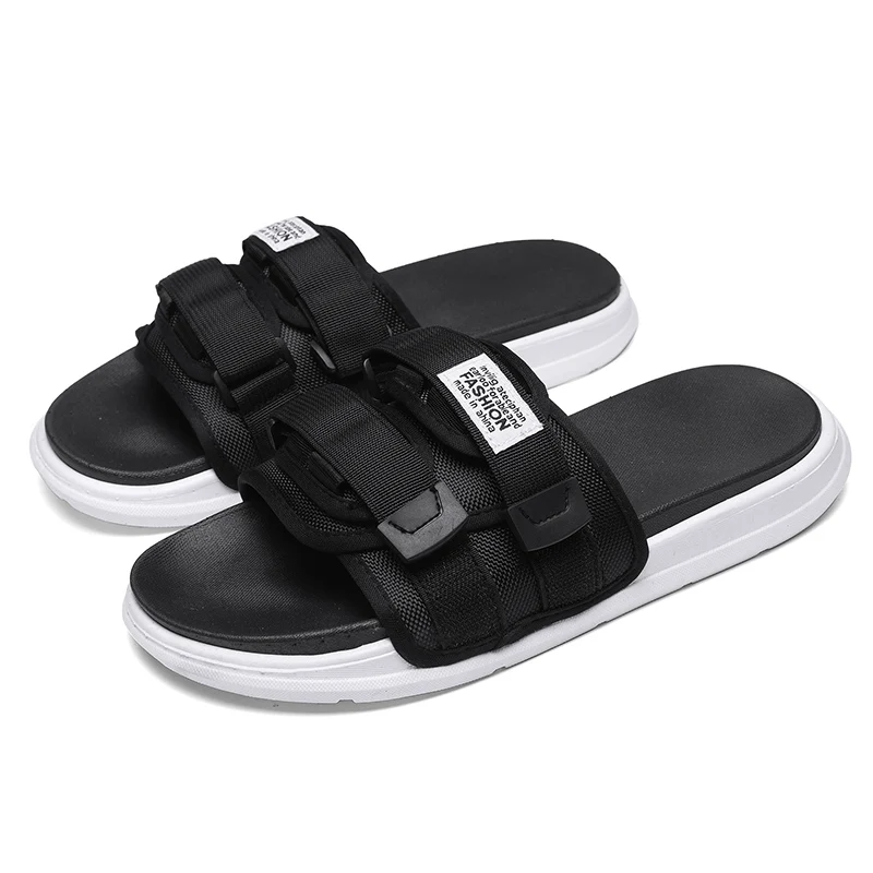 slippers men shoes woman ladies water summer beach fashion male sports sneakers casual waterproof new sale Couples sandals - Color: Black