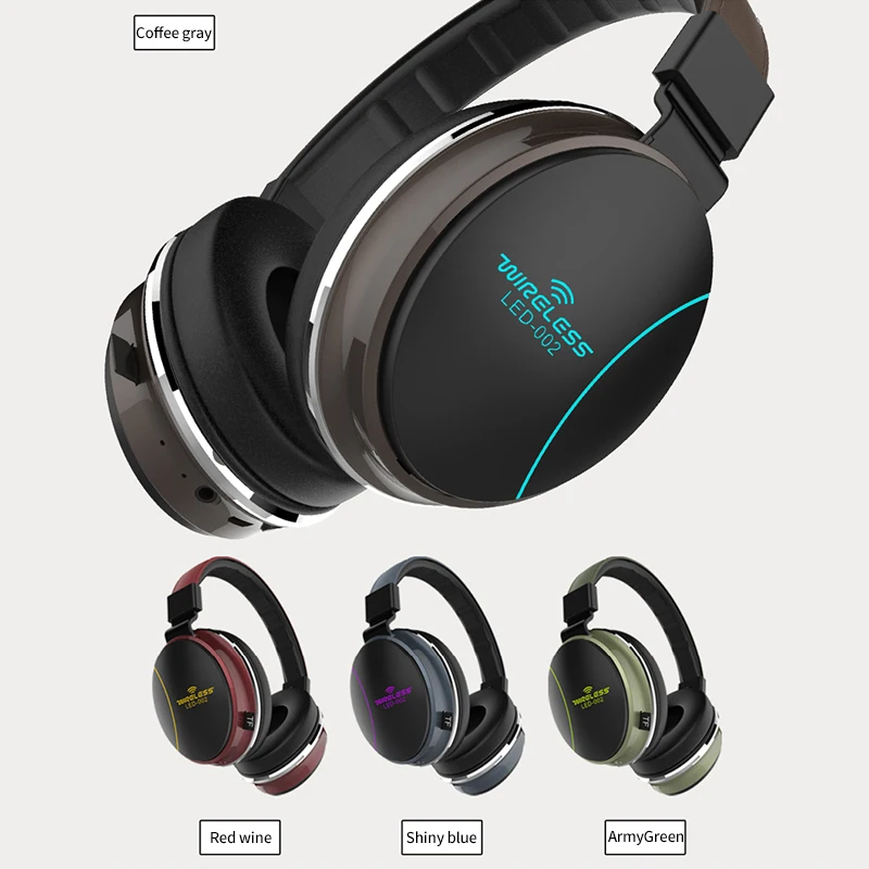 Светодиодный-002 беспроводная Bluetooth гарнитура складные наушники 3D стерео игровая гарнитура