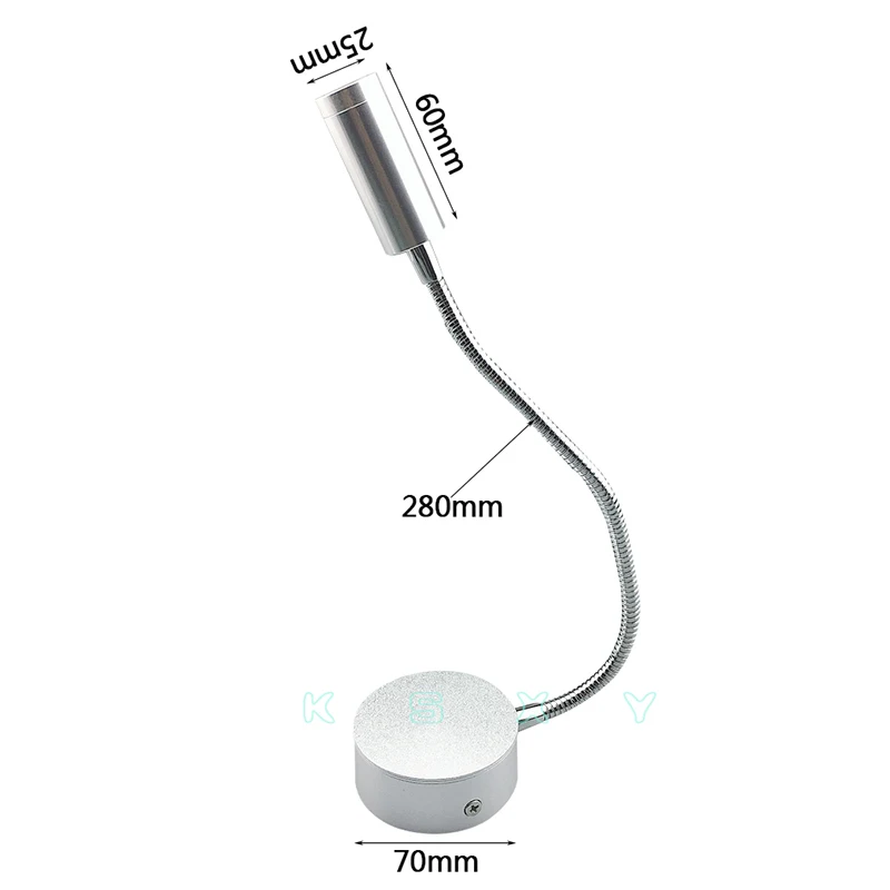 1W 3W LED Hoses Wall Lamp Flexible Home Hotel Bedside Reading Lamp Wall Light Modern Fashion Book Lights LED Bulbs 2