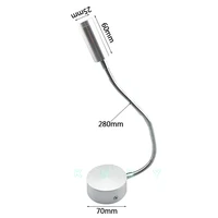 1W 3W LED Hoses Wall Lamp Flexible Home Hotel Bedside Reading Lamp Wall Light Modern Fashion Book Lights LED Bulbs 2