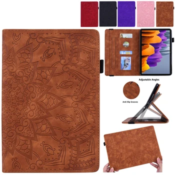 

For Samsung Galaxy Tab S7 Plus 2020 12.4 inch Case SM-T970 T976 Classic Flower Leather Cover For Samsung Tab S7+ 12.4 Cover Case