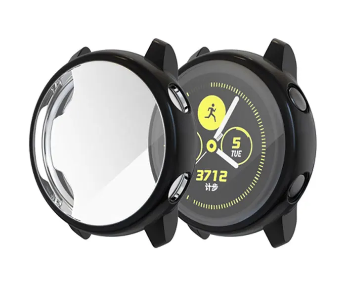 Мягкий силиконовый чехол для samsung Galaxy Watch, активный Чехол, бампер, аксессуары, защита, полное покрытие экрана, защитная крышка