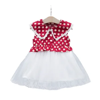 

2020 Summer New Girls Polka Dot Sleeveless Dress Baby Girl Clothing Teen School Daily Wearing Kids Casual Wear2 3 4 5 Years Old