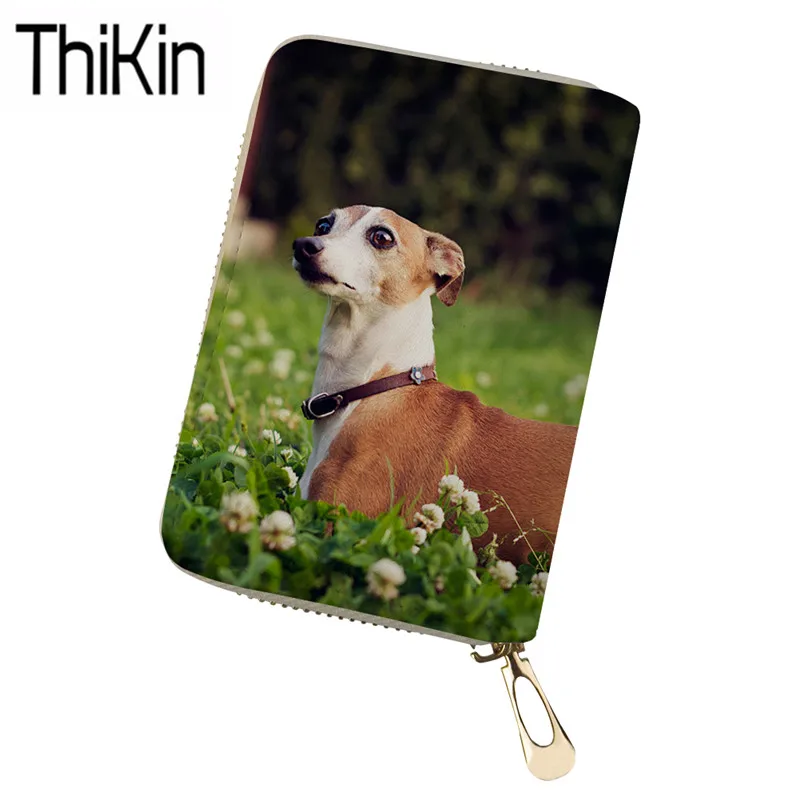 THIKIN Greyhound женская сумка с принтом из искусственной кожи, сумка для кредитных карт, клатч, держатели для карт для женщин, функциональная Обложка для карт - Цвет: as picture