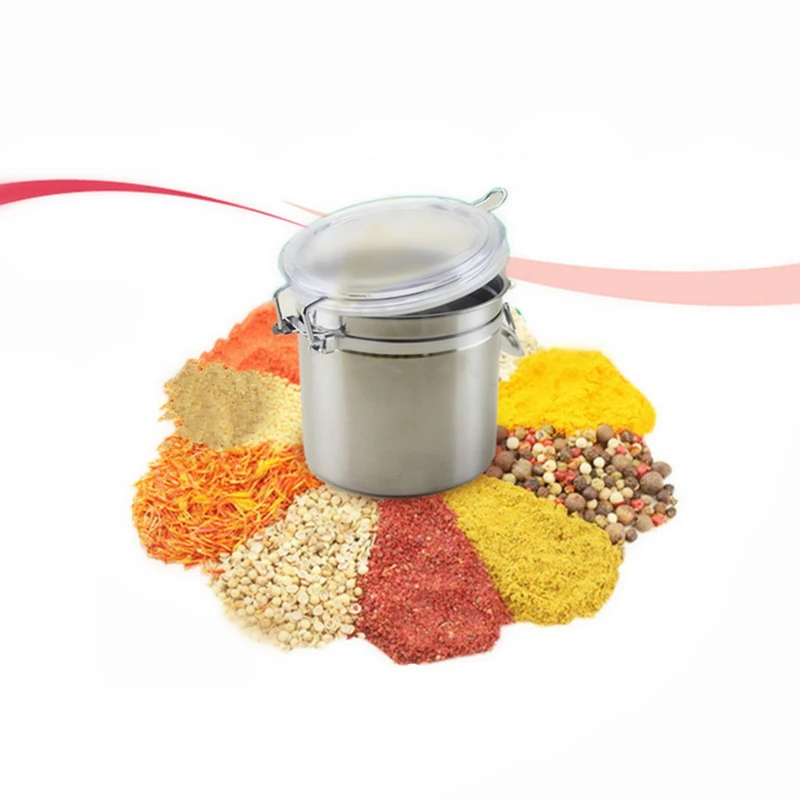 Stainless Steel Airtight Sealed Canister Coffee Flour Sugar Tea Container Holder