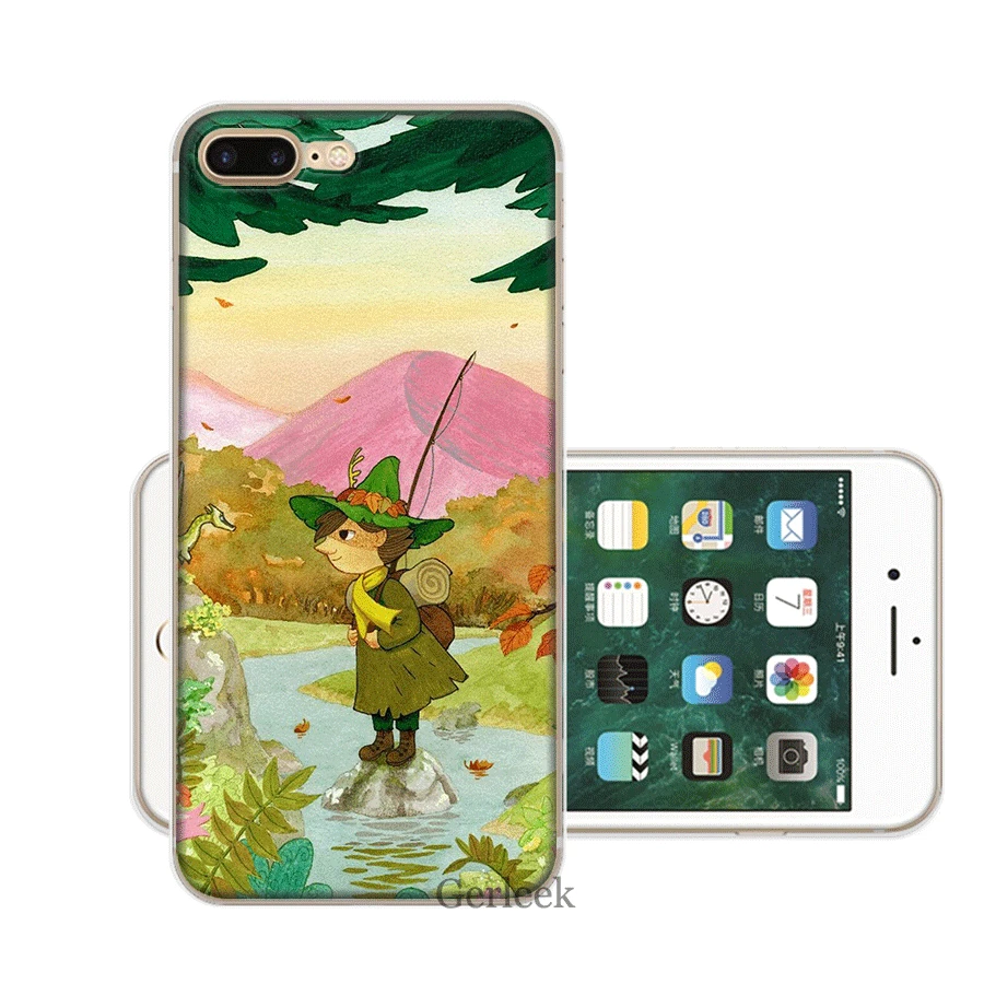 Чехол для мобильного телефона iPhone 11 Pro 6 6s 7 8 P Lus iPhone XR X XS Max 5 5S SE Shell Snufkin и Little My жесткий чехол