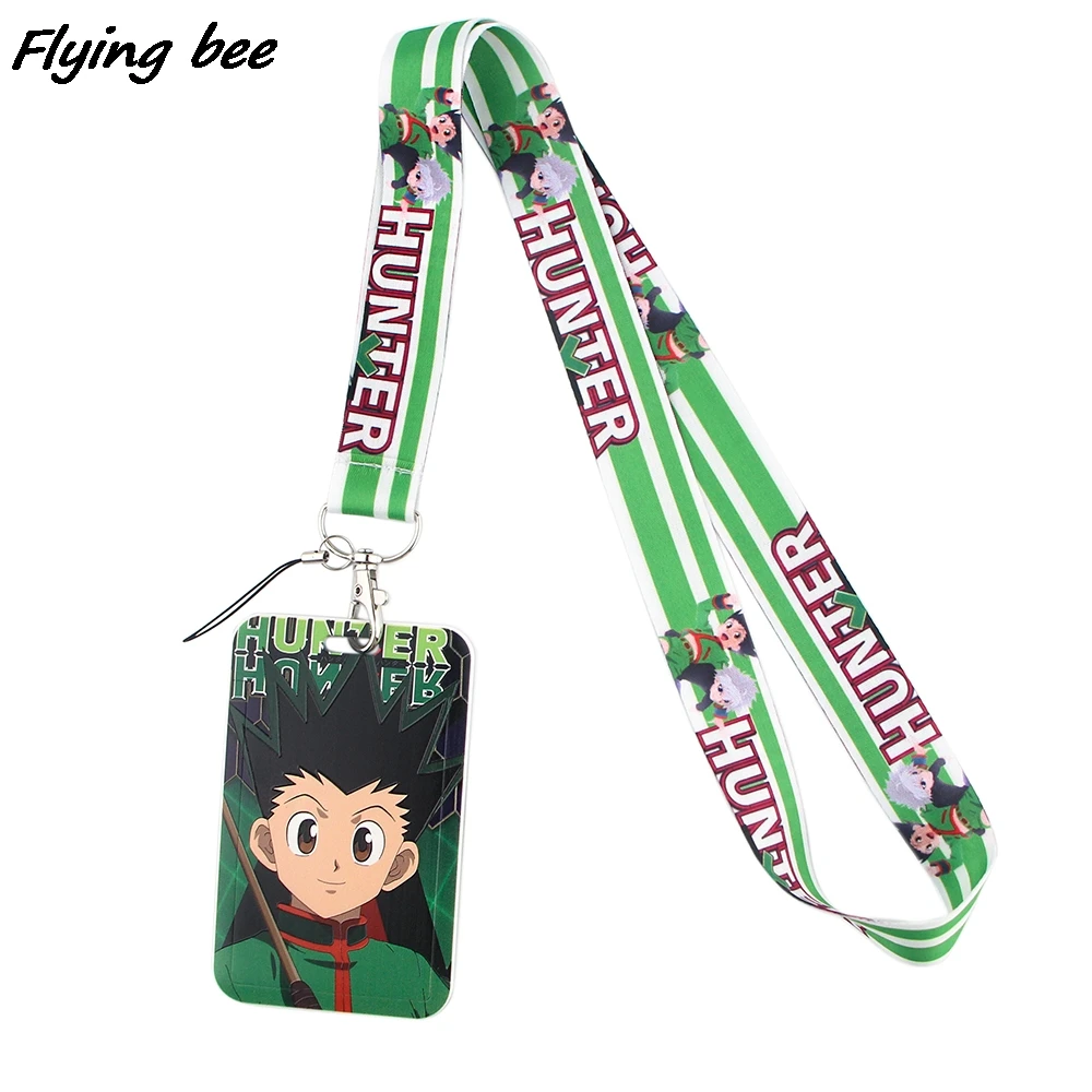 

Flyingbee X1274 Anime Hunter Boy Cartoon Card Holder ID Holder Bus Card Holder Staff Card Bank Credit Card Holder With Lanyard