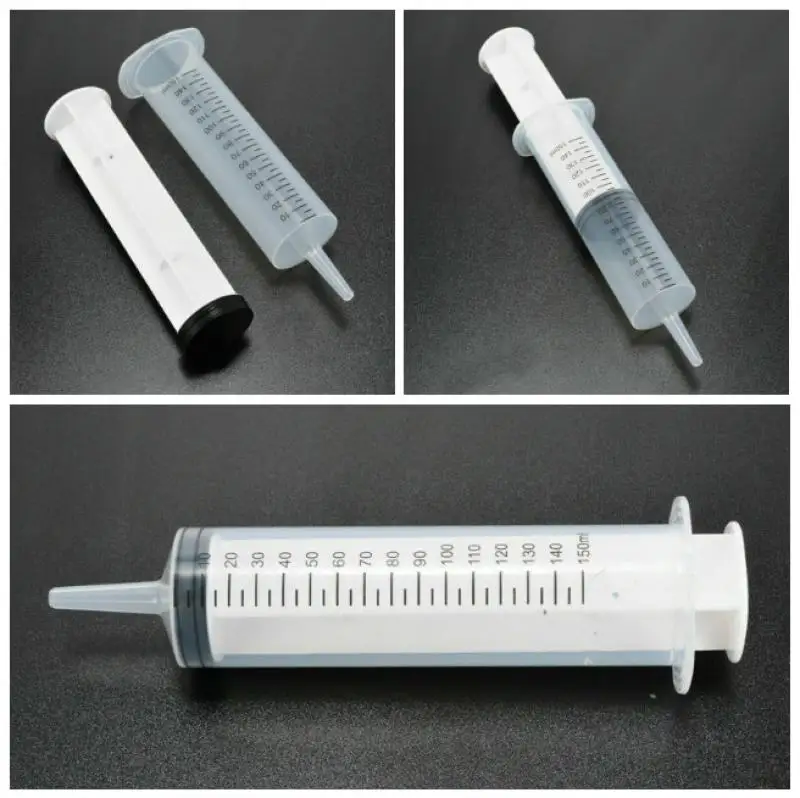 

150ml Large Capacity Plastic Syringe,Reusable With Plastic Nutrient Syringe,Measuring Nutrient Applications Tool