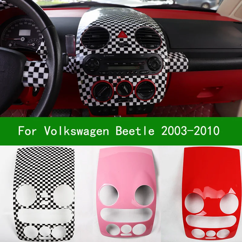 Für VW volkswagen beetle 2003-2010 schwarz carbon fiber Innen auto navigation bedienfeld klimaanlage steckdose abdeckung trim